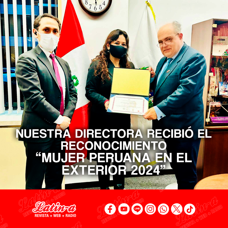 Nuestra directora recibió el reconocimiento “MUJER PERUANA EN EL EXTERIOR 2024”