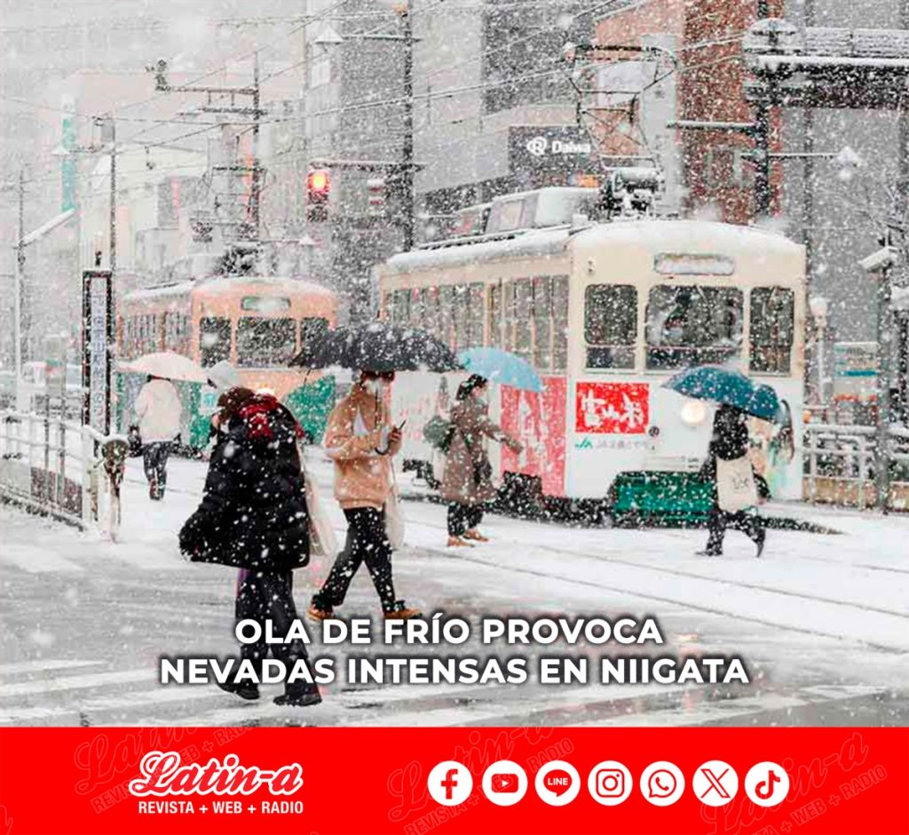 Alerta por fuertes nevadas en Niigata: riesgo elevado incluso en zonas llanas hasta el día 25