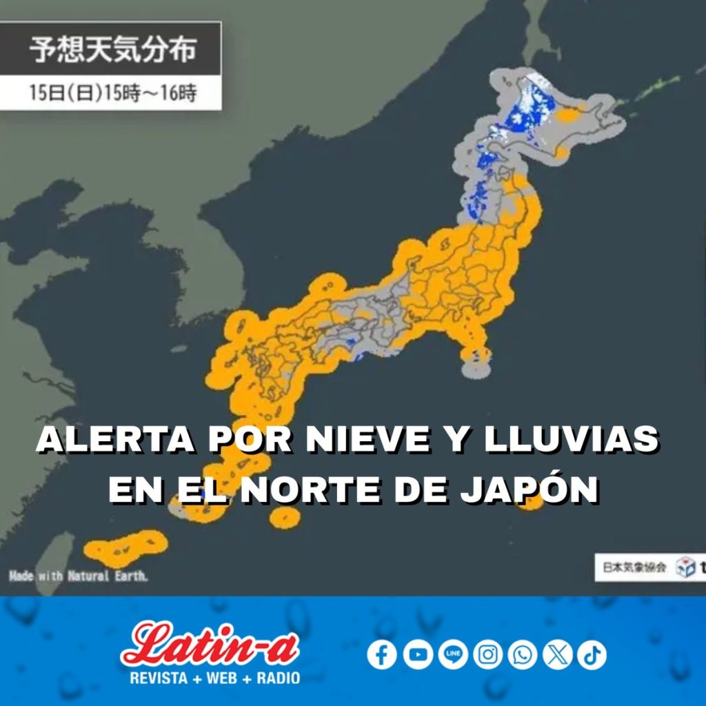 Alerta por nieve y lluvias en el norte de Japón