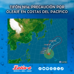 TIFÓN Nº4: PRECAUCIÓN POR OLEAJE EN COSTAS DEL PACÍFICO