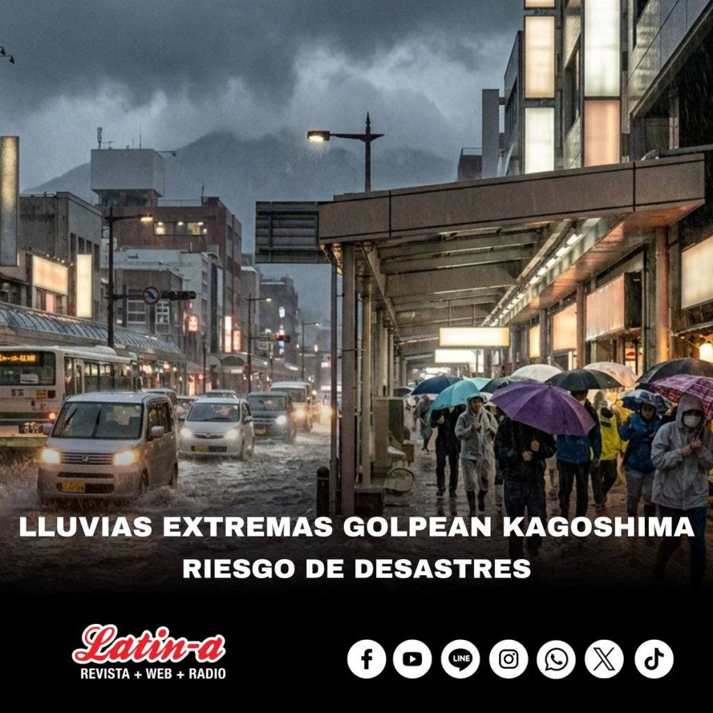 Kagoshima bajo lluvias extremas: más de 70 mm por hora y riesgo de desastres