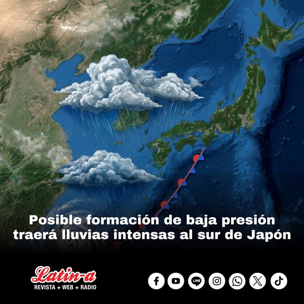 Posible formación de baja presión traerá lluvias intensas al sur de Japón