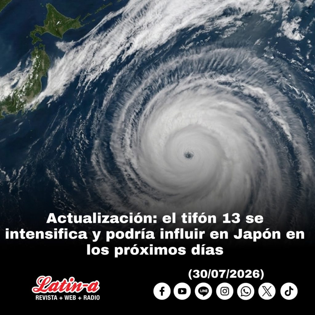 Actualización: el tifón 13 se intensifica y podría influir en Japón en los próximos días