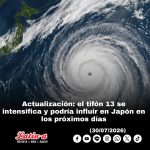 Actualización: el tifón 13 se intensifica y podría influir en Japón en los próximos días