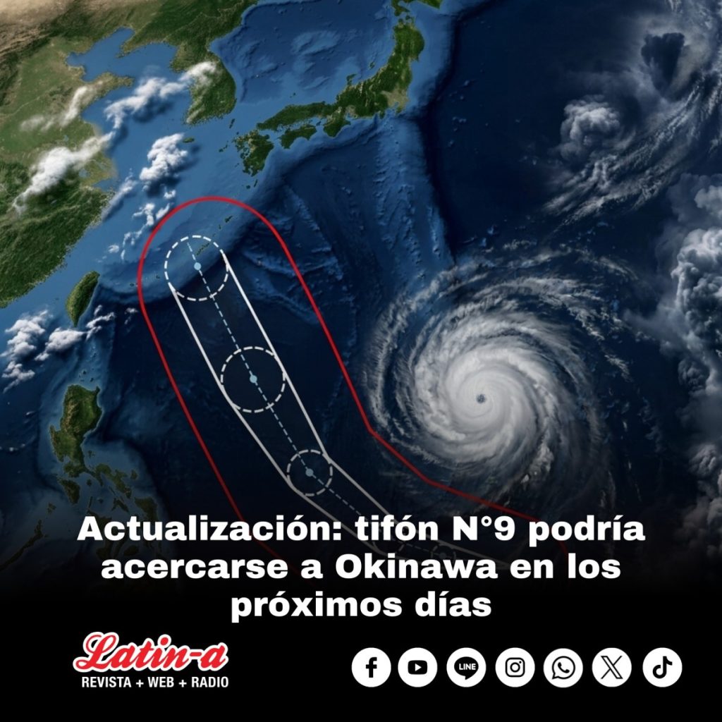 Actualización: tifón N°9 podría acercarse a Okinawa en los próximos días