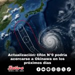 Actualización: tifón N°9 podría acercarse a Okinawa en los próximos días