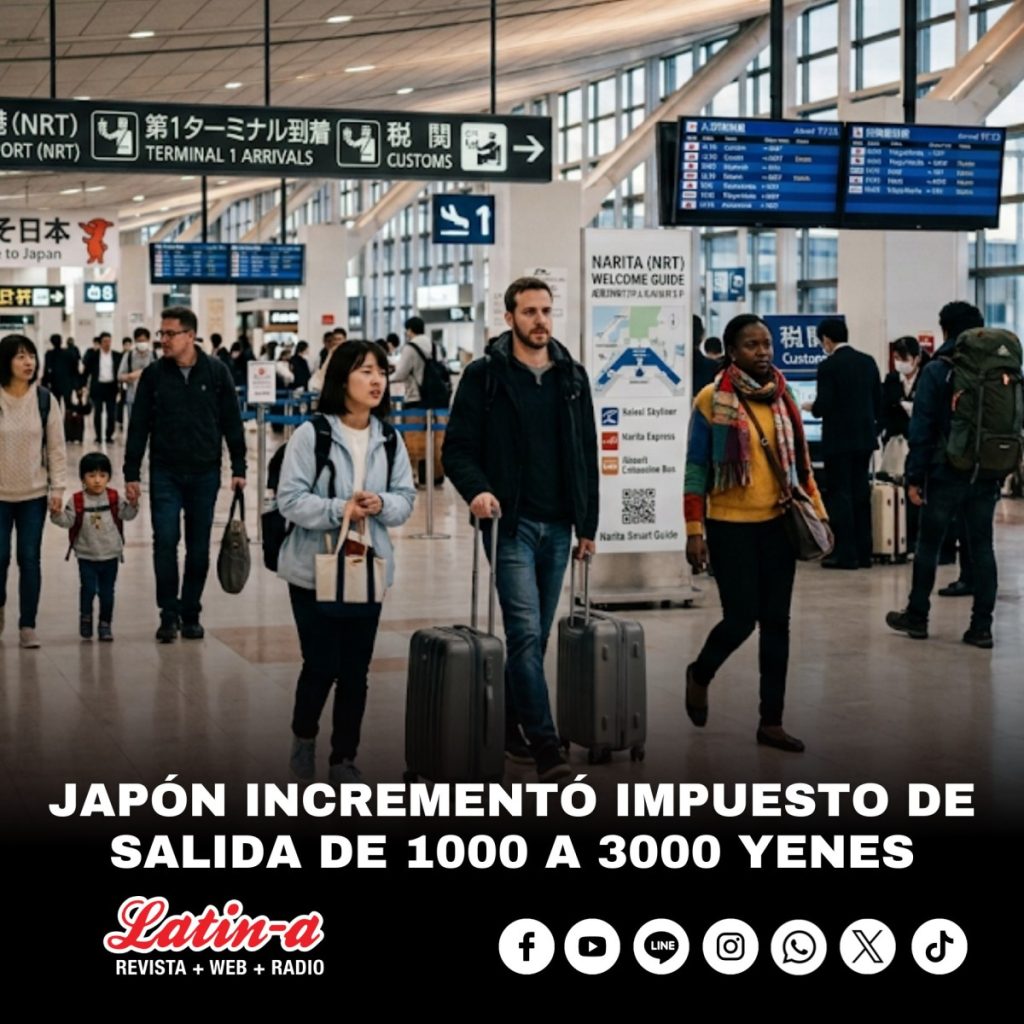 Japón incrementó «impuesto de salida» de 1 000 a 3 000 yenes por persona