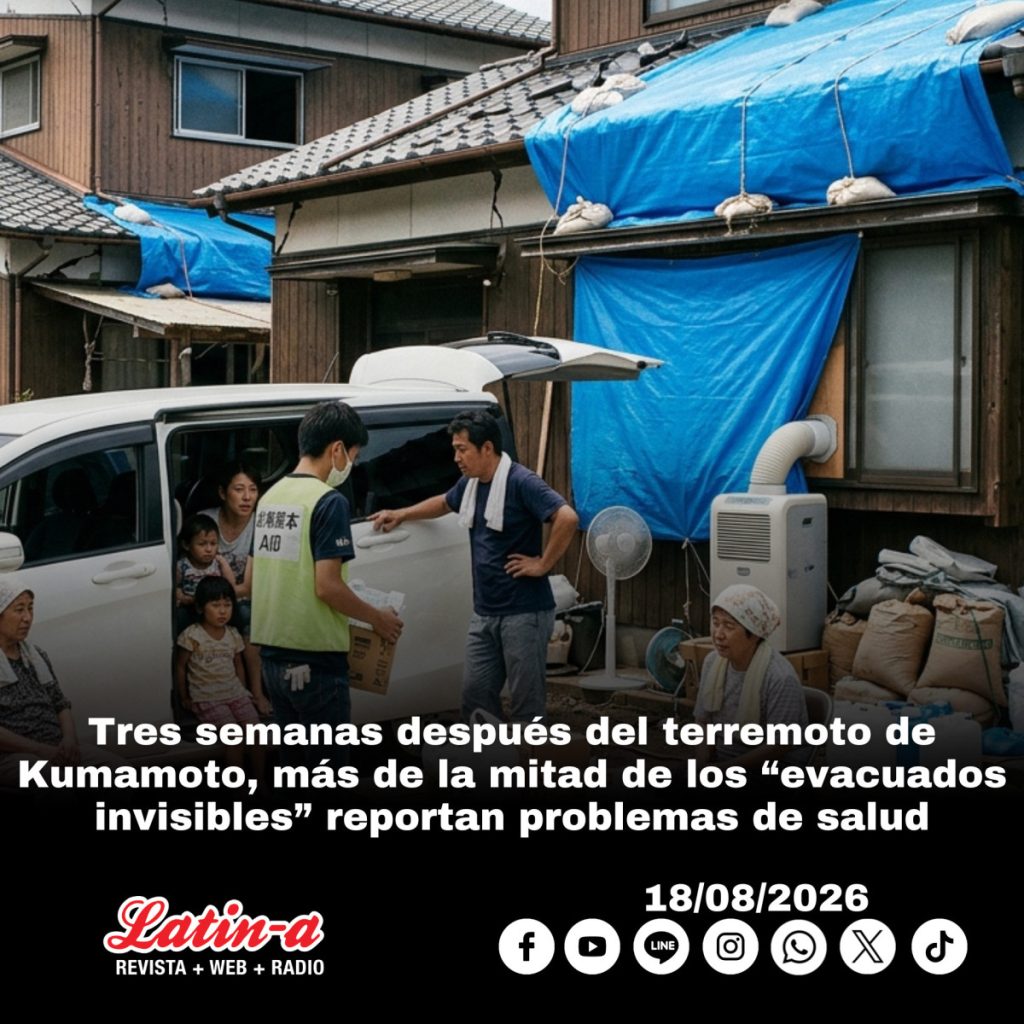 Tres semanas después del terremoto de Kumamoto, más de la mitad de los “evacuados invisibles” reportan problemas de salud