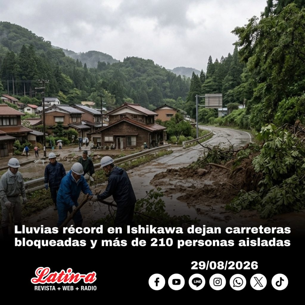 Lluvias récord en Ishikawa dejan carreteras bloqueadas y más de 210 personas aisladas