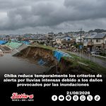 Chiba reduce temporalmente los criterios de alerta por lluvias intensas debido a los daños provocados por las inundaciones
