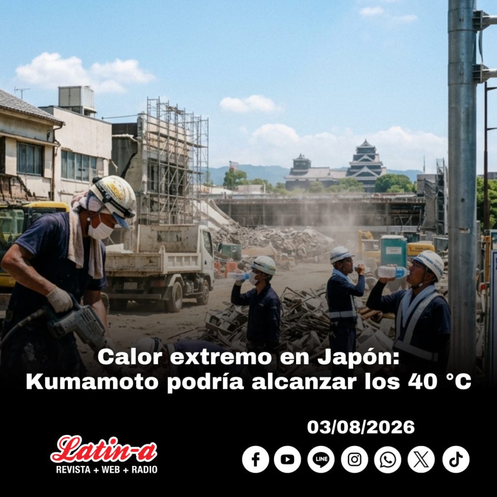 Calor extremo en Japón: Kumamoto podría alcanzar los 40 °C en medio de labores de recuperación