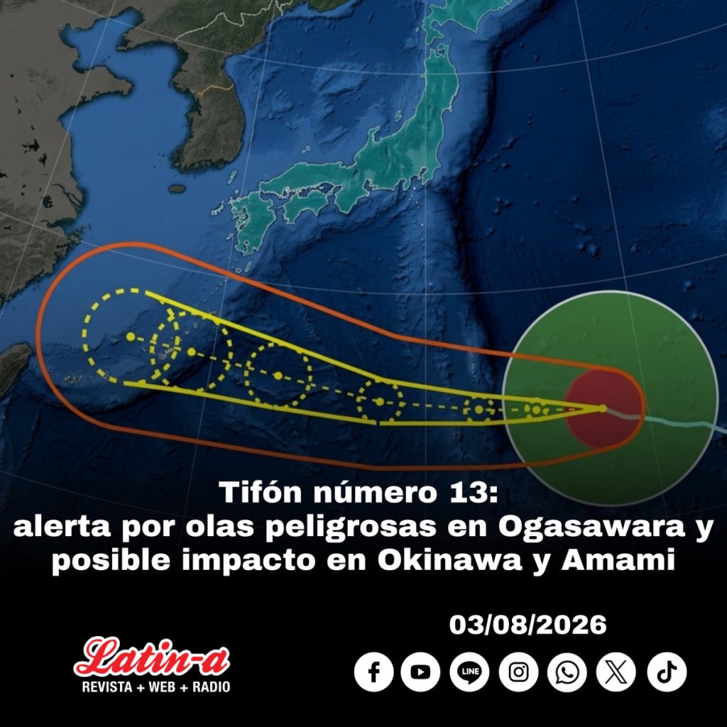 El tifón número 13 se fortalece: alerta por olas peligrosas en Ogasawara y posible impacto en Okinawa y Amami