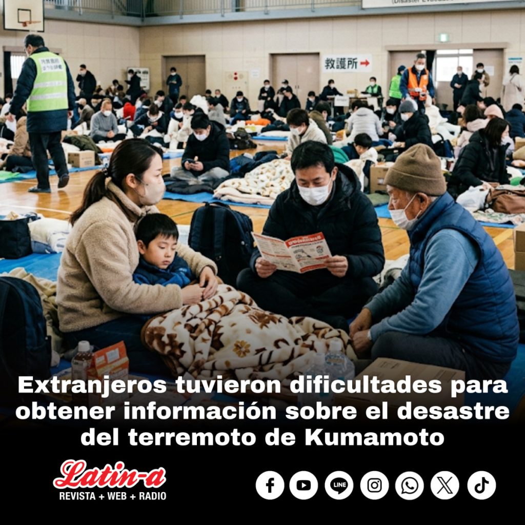 Extranjeros tuvieron dificultades para obtener información sobre el desastre del terremoto de Kumamoto