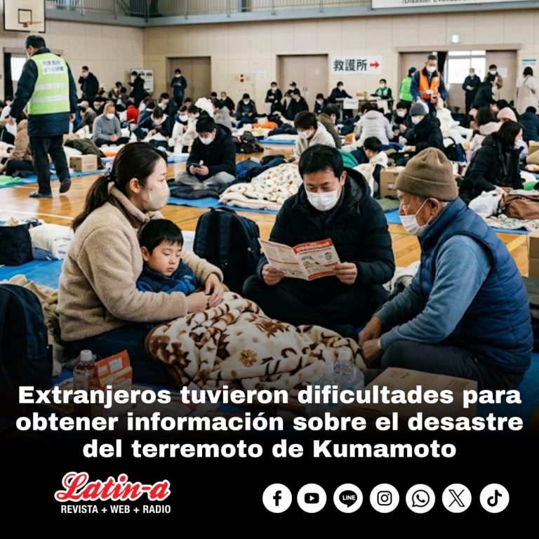 Extranjeros tuvieron dificultades para obtener información sobre el desastre del terremoto de Kumamoto