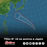 Tifón N° 18 se acerca a Japón