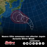 Nuevo tifón amenaza con afectar Japón durante Silver Week