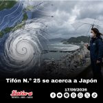 Tifón N.º 25 se acerca a Japón: advierten sobre cambios de presión atmosférica durante el feriado