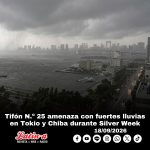 Tifón N.º 25 amenaza con fuertes lluvias en Tokio y Chiba durante Silver Week