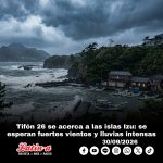 Tifón 26 se acerca a las islas Izu: se esperan fuertes vientos y lluvias intensas