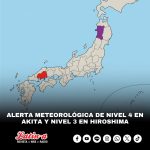 ALERTAS METEOROLÓGICAS EN AKITA Y HIROSHIMA
