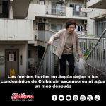Las fuertes lluvias en Japón dejan a los condominios de Chiba sin ascensores ni agua un mes después