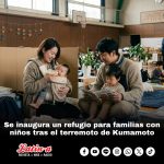 Se inaugura un refugio para familias con niños tras el terremoto de Kumamoto