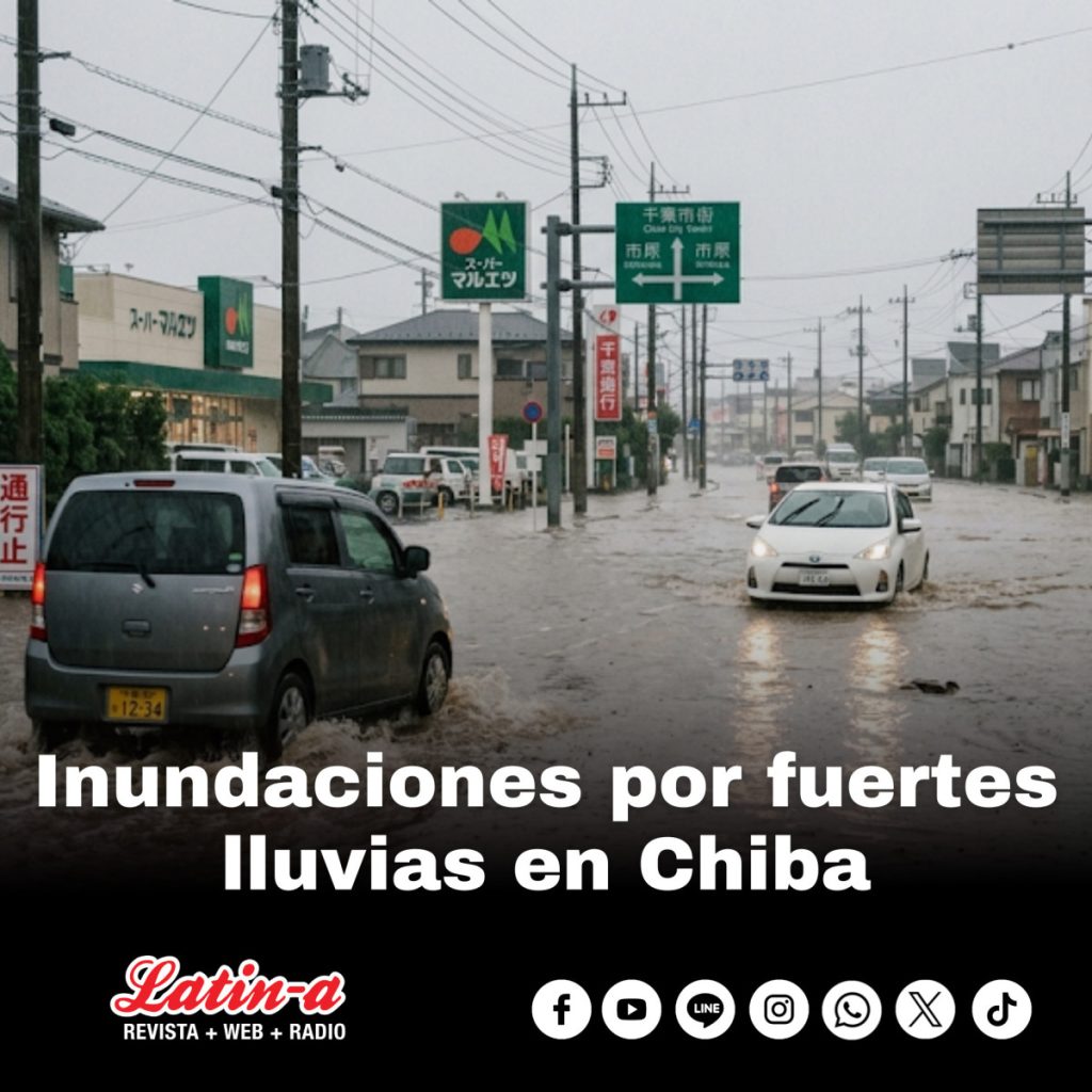 Inundaciones por fuertes lluvias en Chiba