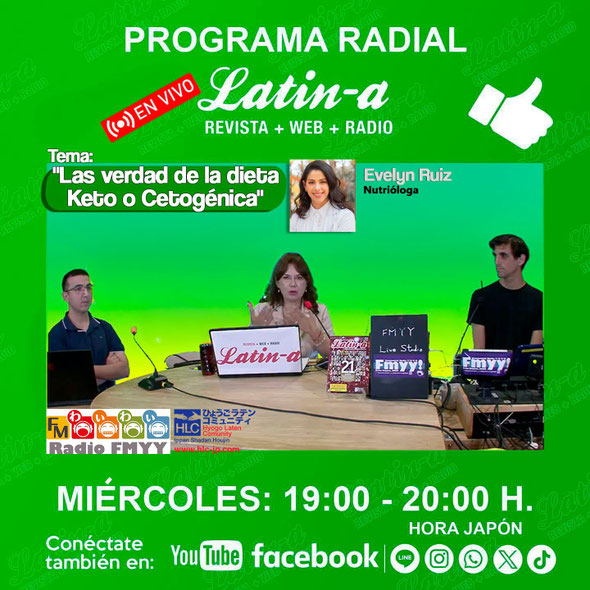 “La verdad de la dieta Keto o Cetogénica”-Programa radial Latin-a
