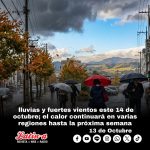 Japón: lluvias y fuertes vientos este 14 de octubre; el calor continuará en varias regiones hasta la próxima semana