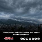 Cerca del 80 % de los días desde julio hubo tifones